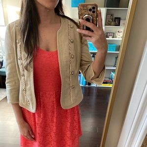 Cream jacket White House Black Market